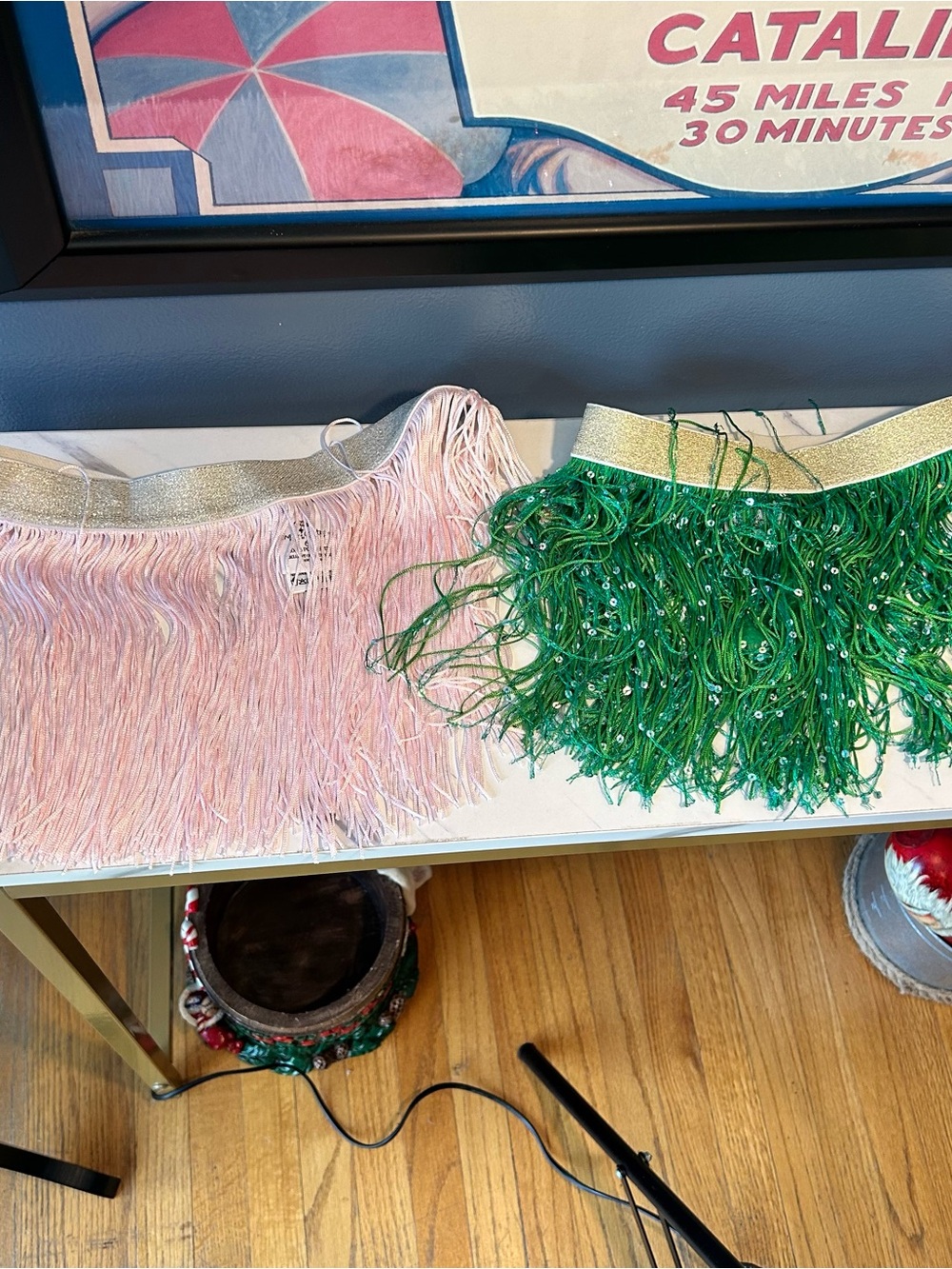 ⭐️5FOR$25⭐️ Shade Critters Green Hula & pink fringe skirts